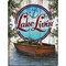 Glow Decor Blue and Brown 'Lake Livin' Rectangular Wall Art Decor 24" x 18"